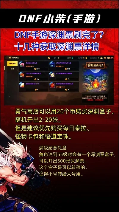 dnf手游最新深渊票-dnf手游深渊票攻略